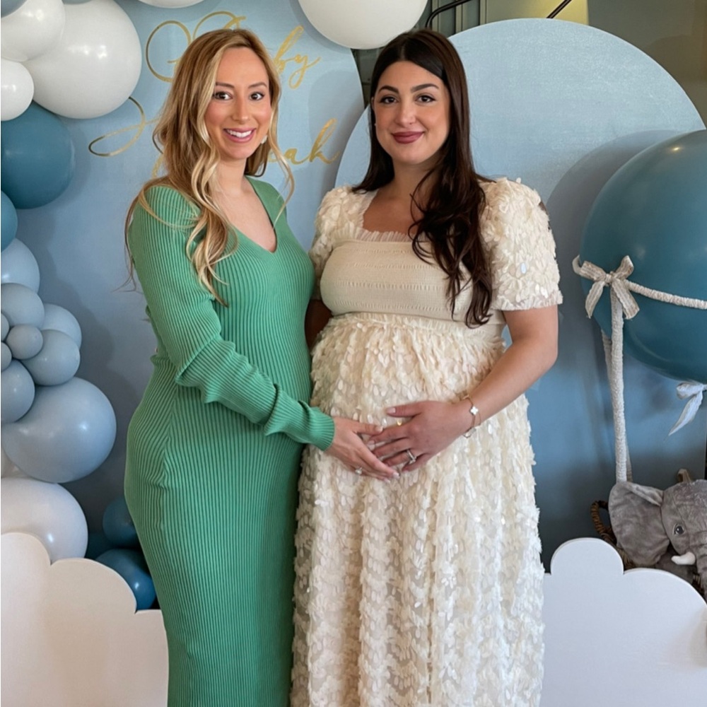 Viktoria & Woods Green Ribbed and Cream Textured Dresses